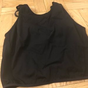 Black Lululemon Corset Crop Top with Built-in Bra